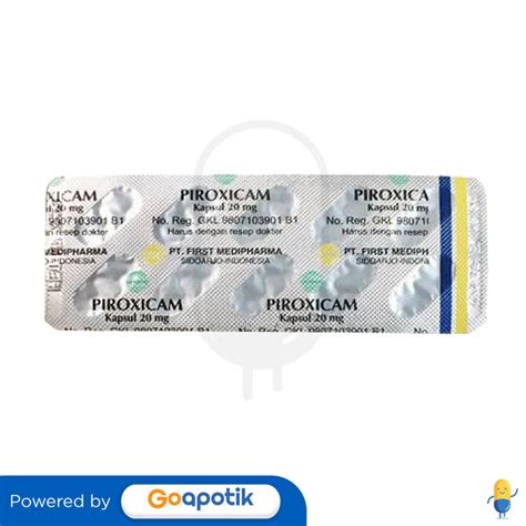 Daftar Penjual Untuk Produk Piroxicam First Medifarma Mg Strip Kapsul