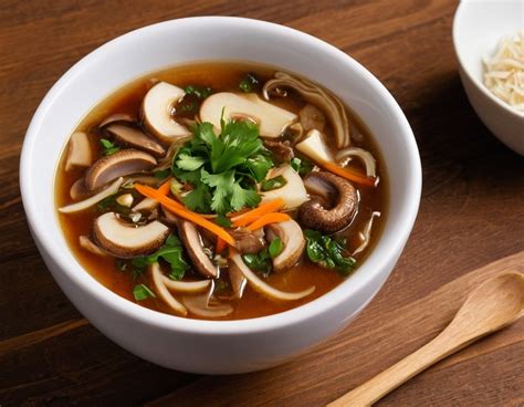 Hot And Sour Shiitake Soup Almonds