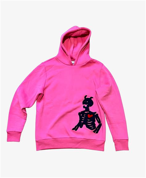 Trust Issues Pink Skeleton Hoodie Abstractbyjules