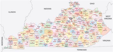 Kentucky Counties Map | Mappr