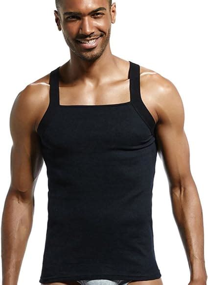 Mens Cotton Sleeveless Vest Summer Weight Singlet Vests Undershirts