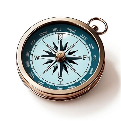 Premium Ai Image A Close Up Of A Compass With A Blue Face And A Gold