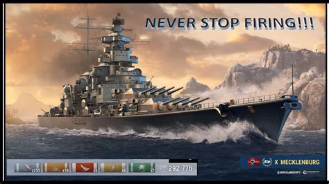 World Of Warship Mecklenburg Never Stop Firing K Dmg Youtube