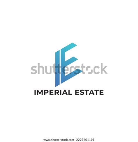 Abstract Initial Letter Ei Logo Blue Stock Vector Royalty Free