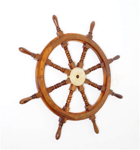 Large Handmade Wooden Ship Wheel Boat Steering Wheel Etsy