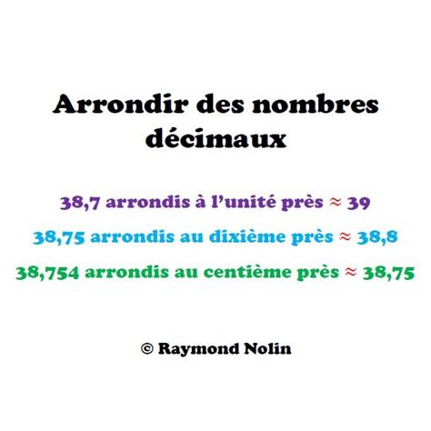 Arrondir Des Nombres D Cimaux