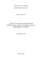Utjecaj Klimatskih Promjena Na Proizvodnju I Sastav Kozjeg Mlijeka U