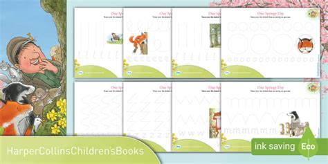 FREE Percy The Park Keeper One Springy Day Pencil Control Sheets