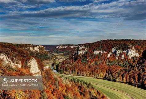 Autumn In The Upper Danube Valley View From Eichfelsen In Irndorf