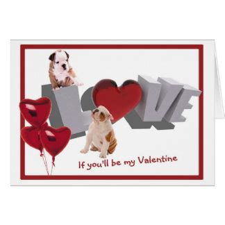 Bulldog Valentine Cards | Zazzle