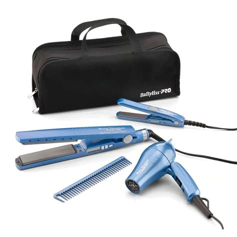 Kit Secador E Babyliss - BABYLISS PRO Kit Babyliss Viajero 4 Piezas Plancha Ionica Mini Secador ...