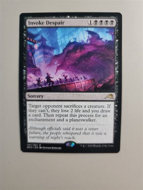 Mtg Invoke Despair Kamigawa Neon Dynasty 101302 Regular Rare Ebay