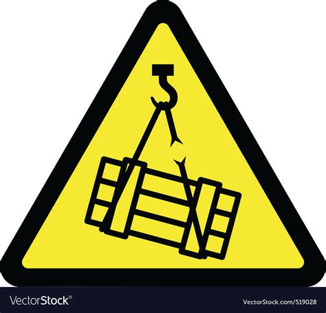 Suspended Load Hazard Sign Royalty Free Vector Image