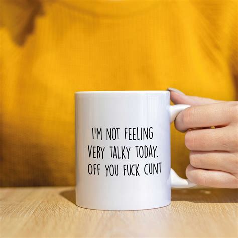 I M Not Feeling Very Talky Off You Fuck Cunt Rude Mug Funny Mug