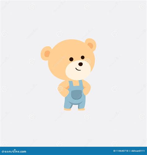 Teddy Bear Cartoon Character Stock Vector - Illustration of icon, company: 114640718