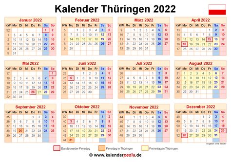 Thuringen Feiertage 2022 - www.inf-inet.com