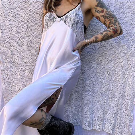 The Most Beautiful Vintage Lingerie Gown Low Back Depop