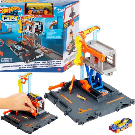 Hot Wheels City Tor Samochodowy Zestaw Rajdowy Warsztat Autko Humbi Pl