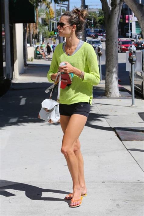 Alessandra Ambrosio In Tiny Spandex Shorts • Celebmafia