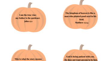 The Pumpkin Patch Parable Bible Verse Pumpkins by Speech LAB Store