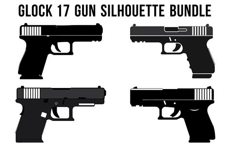 Glock 17 Gun Silhouette SVG Clipart Free Graphic By Designs River