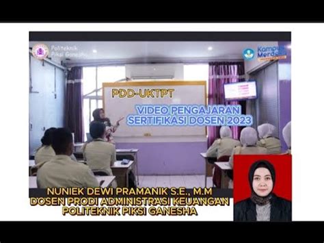 Pdd Uktpt Video Pengajaran Serdos Smart Nuniek Dewi Pramanik