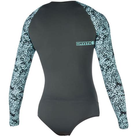 Mystic Womens Dazzled Long Arm Lycra Shorty Grey 170351 Wetsuits Rash Vests Wetsuit Outlet