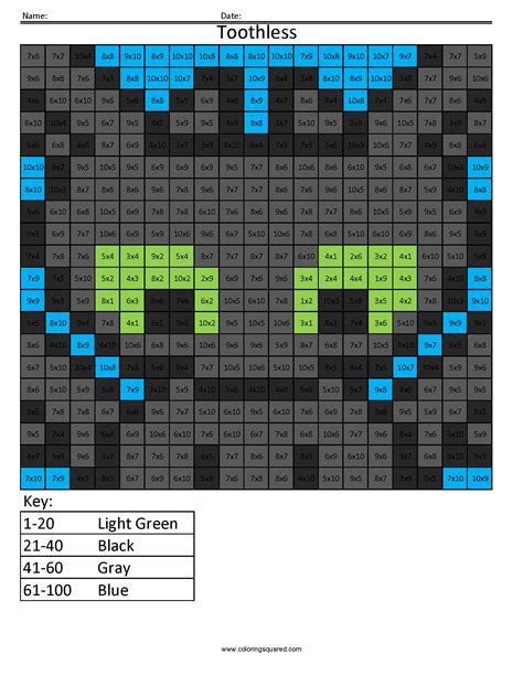 Math Pixel Art Coloring Pages Printable