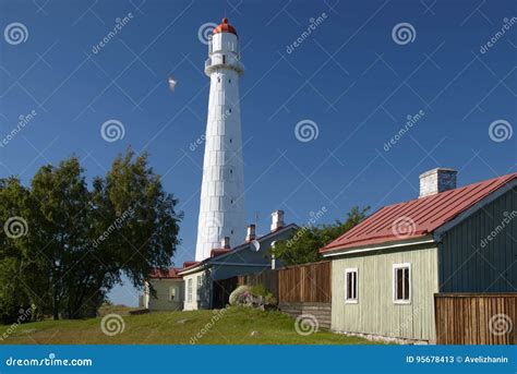 Hiiumaa Tahkuna Lighthouse in Summertime Editorial Stock Photo - Image ...