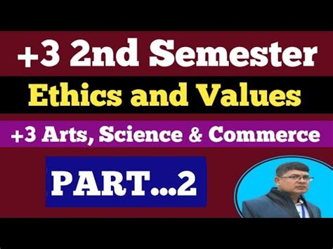 Ethics And Values In Odia Ll Ethics And Values Nd Semester Ll Nd