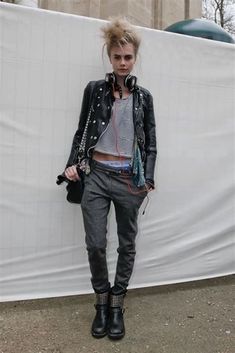 Cara Delevingne Punk Biker Street Style Via {jack Wills} Moda Rockera Ropa Grunge Y Moda