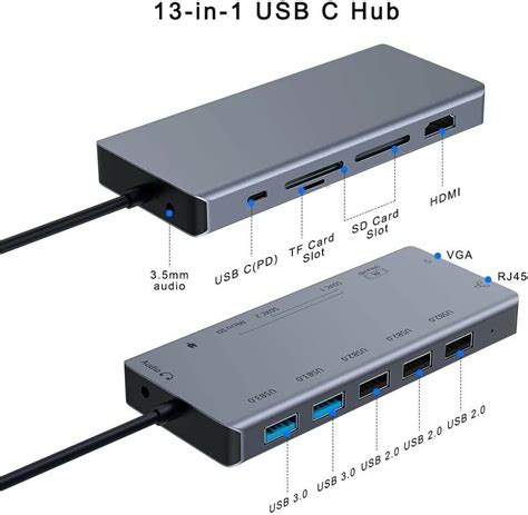 Rayrow Usb C Hub In Laptop Docking Station Dual Display Type C