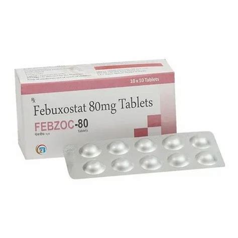 80mg Febuxostat Tablets At Rs 1390box Pharma Tablets In Sas Nagar