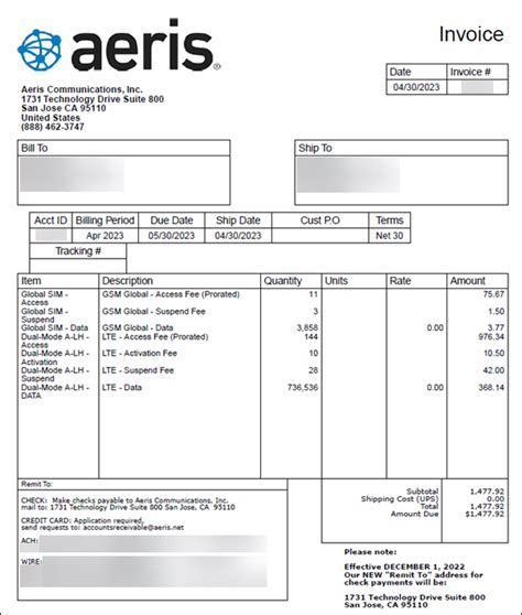 Monthly Billing Reports And Invoice Overview Aeris