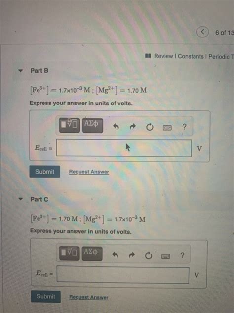 Solved A Voltaic Cell Employs The Following Redox Reaction