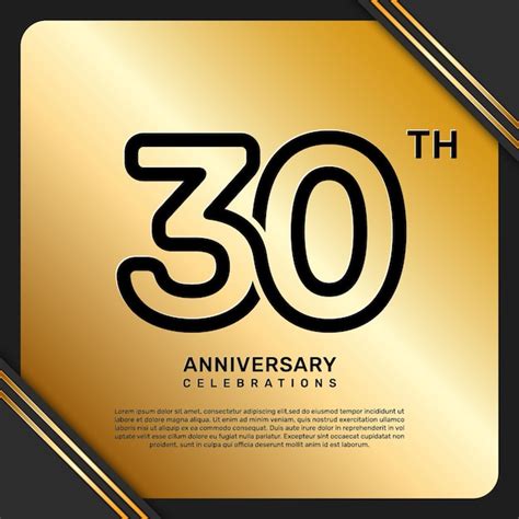 Premium Vector 30th Anniversary Celebration Template Design With Simple And Luxury Style In