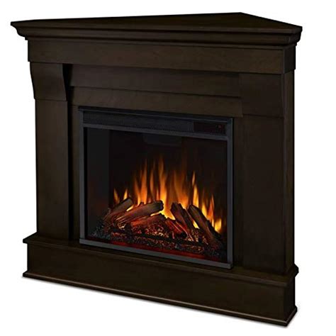 Bowery Hill Contemporary Corner Electric Fireplace Mantel Heater With