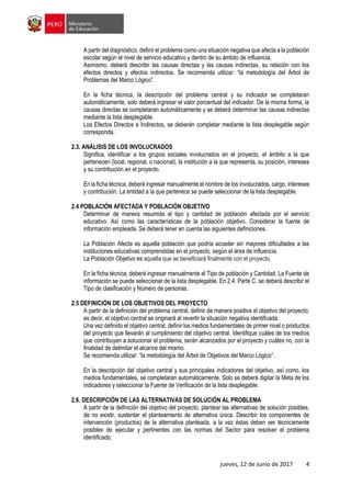 Instructivo Ficha Tecnica Estandar Pdf