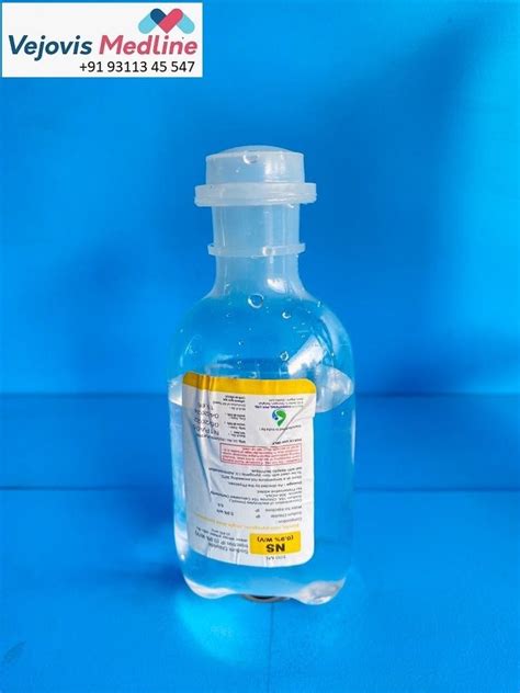 Isotonic 100ml Sodium Chloride IP Injection Packaging Type Bottle At