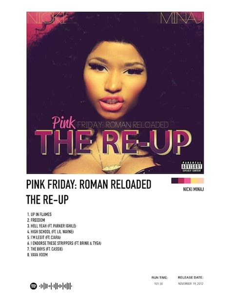 Nicki Minaj Pink Friday Roman Reloaded The Re Up Album Cover