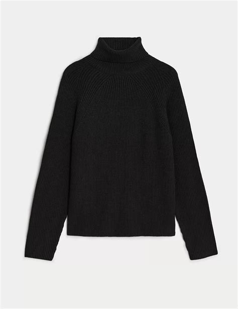 Soft Touch Ribbed Roll Neck Jumper Mands Collection Mands