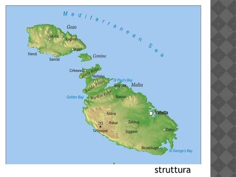 Malta Cartina Politica Italia Mappa Fisica