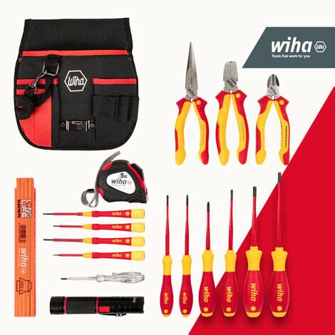 Wiha Tool Set Basic Electrician S Equipment 18 Part I Belt Pouch I For