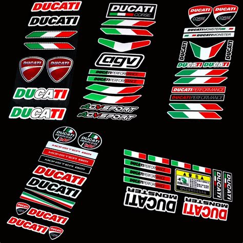 Ducati Reflective Motorcycle Side Strip Bike Helmet Sticker Car Styling