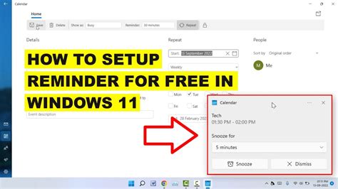 How To Set Up Reminders On Windows Youtube