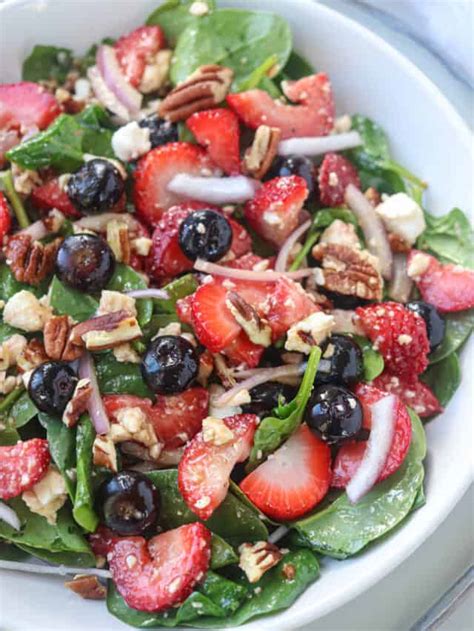 Strawberry Salad with Feta - Wholly Tasteful