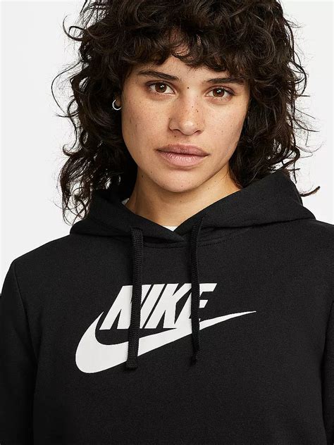 Nike Damen Kapuzenpullover Sportswear Club Fleece Schwarz