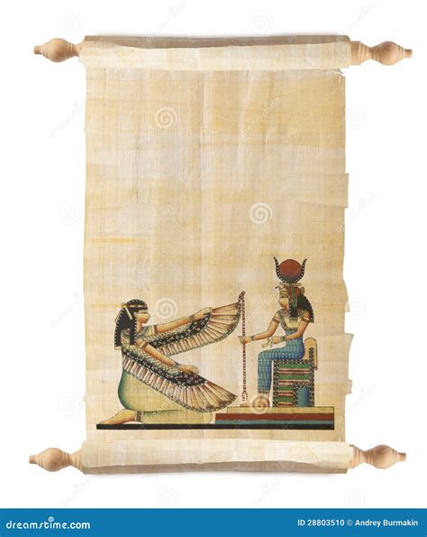 Scroll With Egyptian Papyrus Stock Photo - Image of ethnicity, culture: 28803510