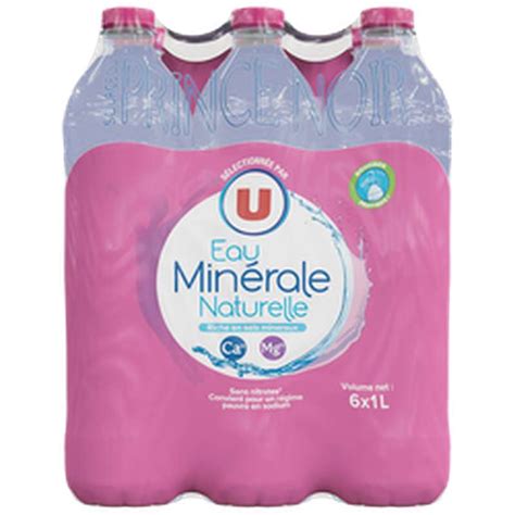 Pack d eau minérale naturelle source prince noir U 6 x 1 L Bam