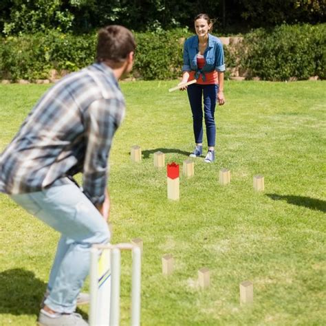 Yrhome Kubb Jeu De Lancer Jeu En Bois Outdoor Rasenschach Jeu De Lancer